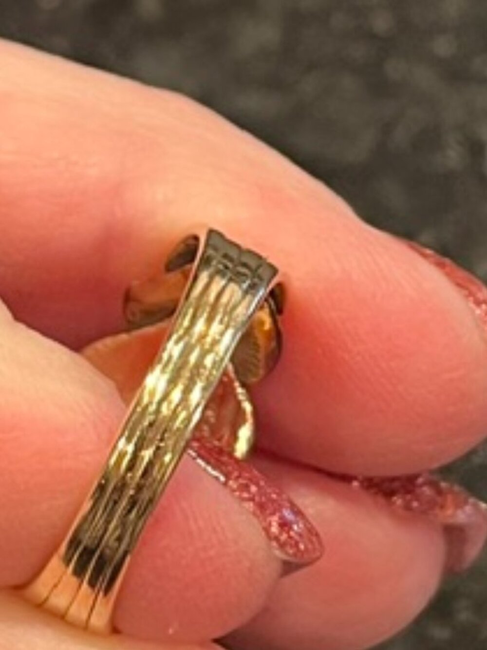 EUC - 10k Yellow Gold 4 Band Puzzle Ring – Size 8 - Picture 4 of 6